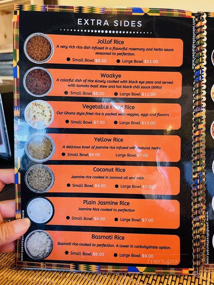 Yendidi Restaurant - Norfolk, VA menu_pic