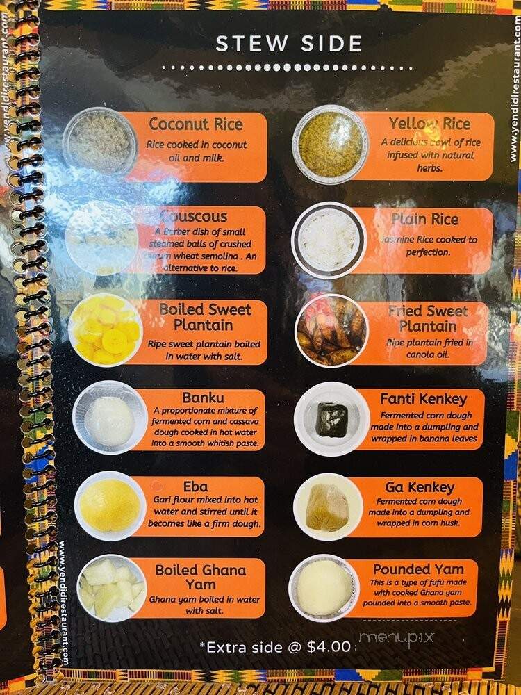 Yendidi Restaurant - Norfolk, VA menu_pic