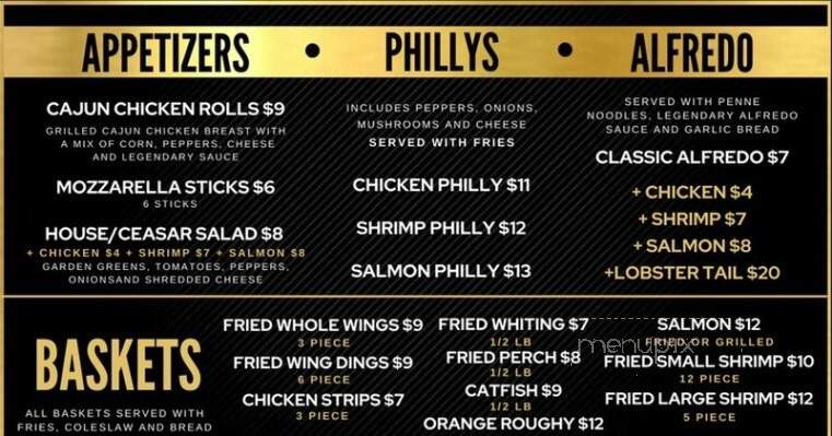 Legends Seafood N Chicken - Eastlake, OH menu_pic