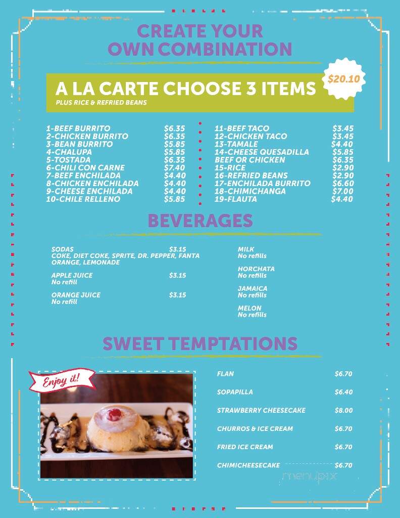 La Rumba Mexican Grill - Henderson, LA menu_pic