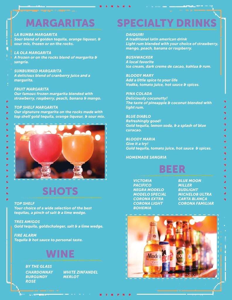La Rumba Mexican Grill - Henderson, LA menu_pic