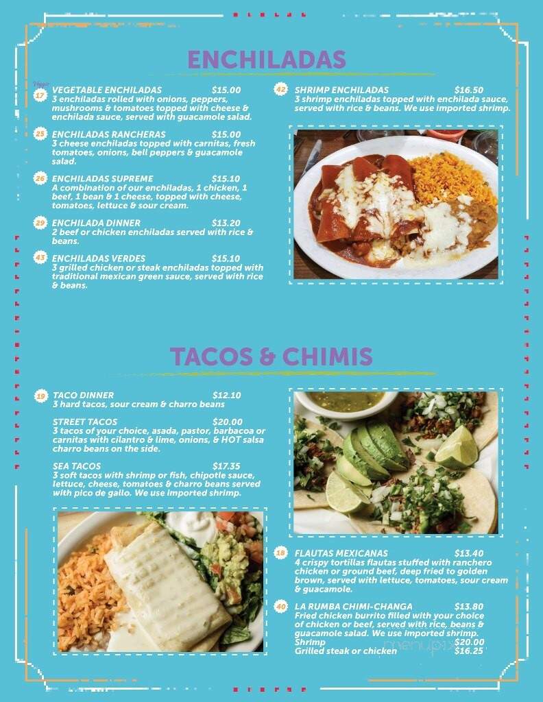 La Rumba Mexican Grill - Henderson, LA menu_pic