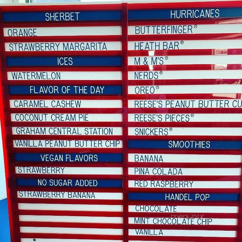 Handel's Homemade Ice Cream - Plains, PA menu_pic