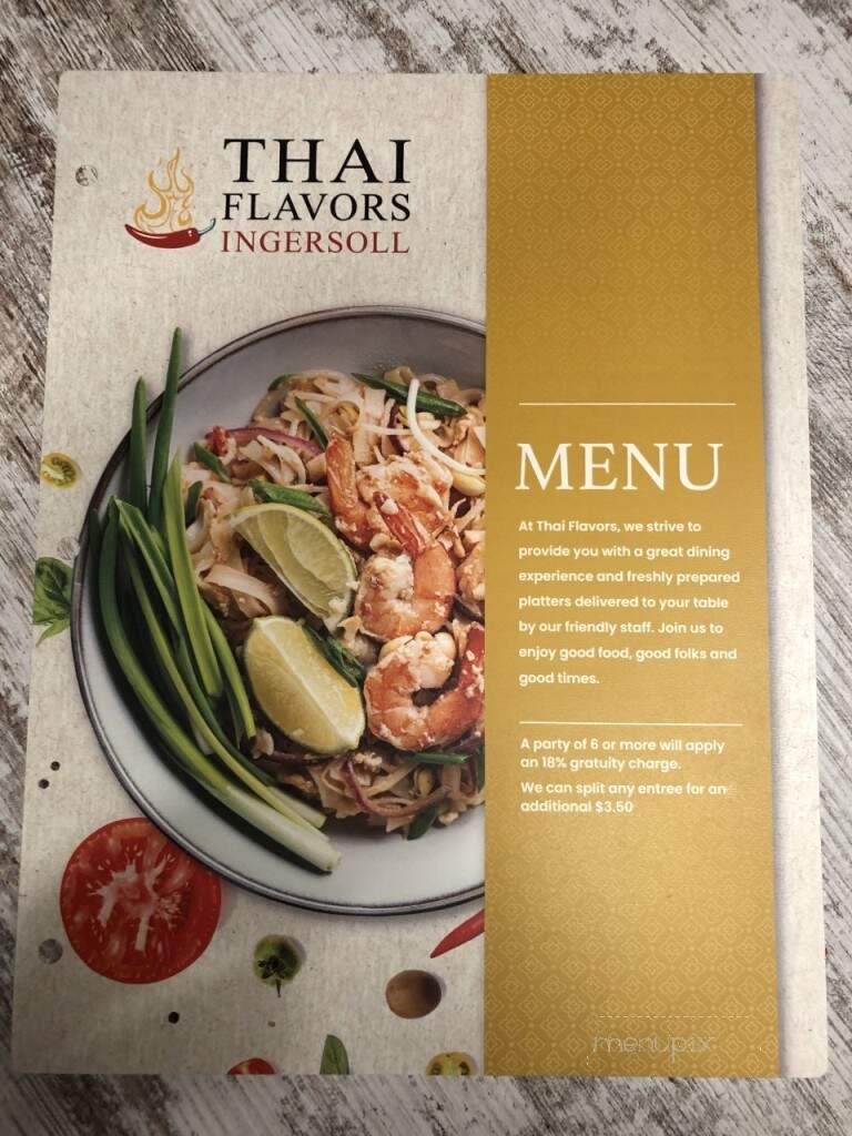 Thai Flavors Ingersoll - Des Moines, IA menu_pic