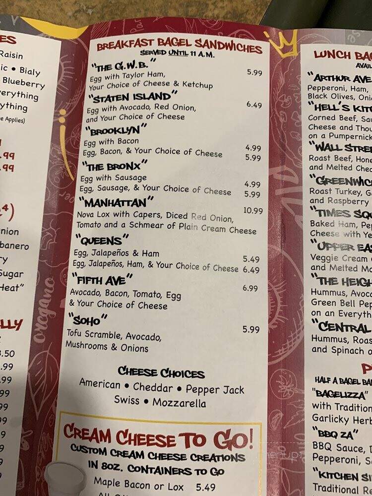 Brew Za Bagels - Venice, FL menu_pic