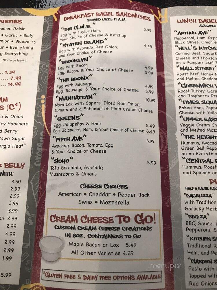 Brew Za Bagels - Venice, FL menu_pic