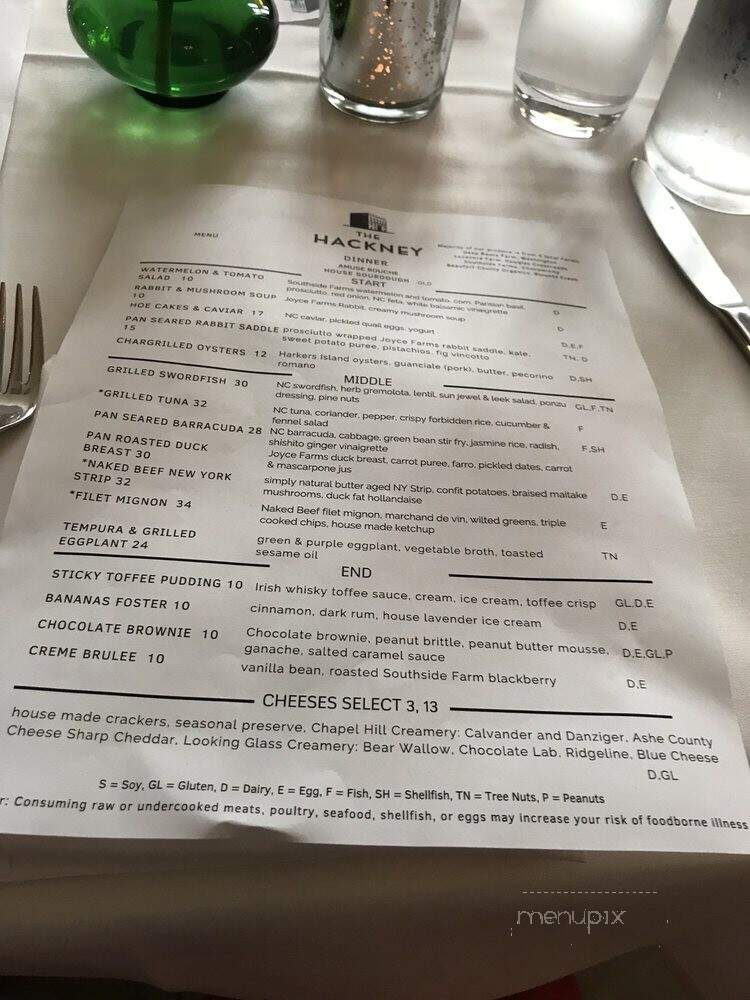 The Hackney - Washington, NC menu_pic