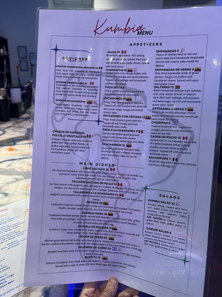 Kumbia Restaurant - Rockville, MD menu_pic