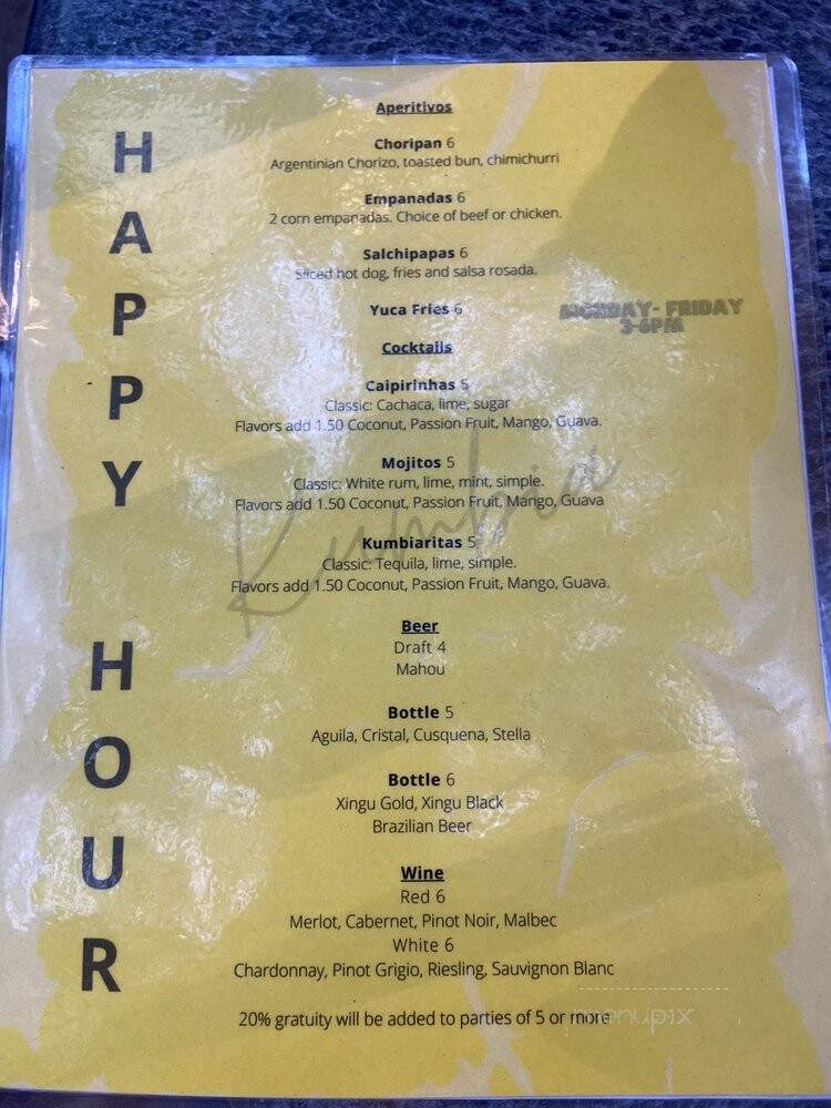 Kumbia Restaurant - Rockville, MD menu_pic