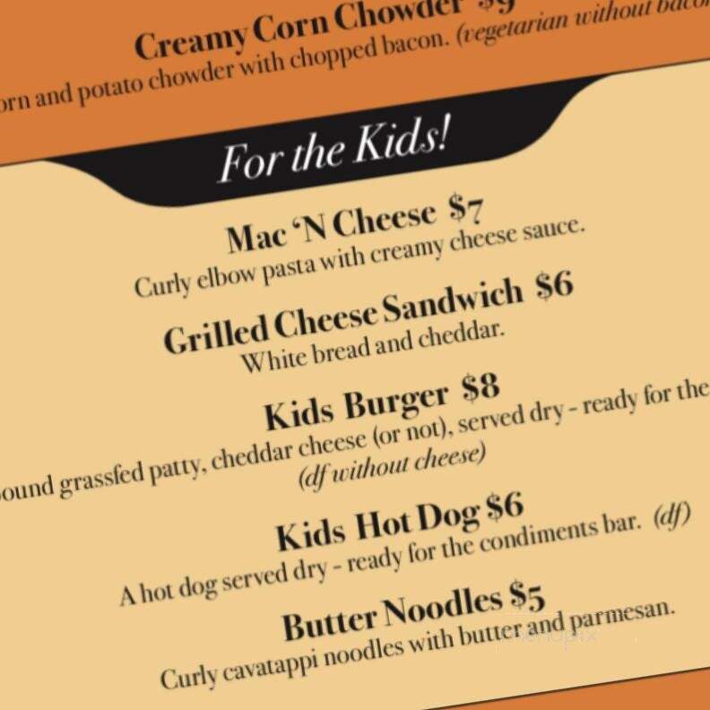 The Klondike Tavern - St Helens, OR menu_pic