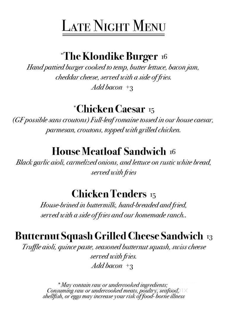 The Klondike Tavern - St Helens, OR menu_pic