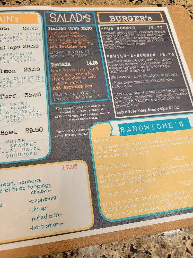 Aura Bar and Grill - Irvine, CA menu_pic