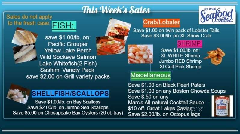 Oceanside Seafood - Howell, MI menu_pic