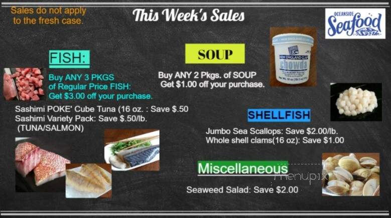 Oceanside Seafood - Howell, MI menu_pic