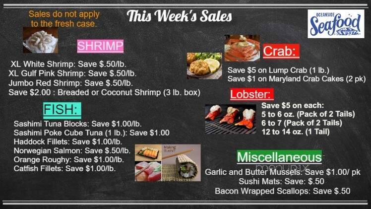 Oceanside Seafood - Howell, MI menu_pic
