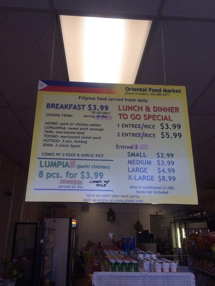 Oriental Food Market - Concord, CA menu_pic