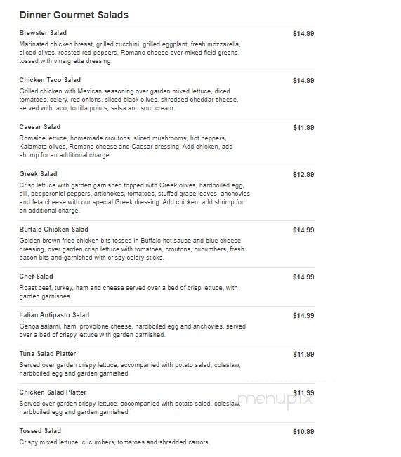 Brewster Restaurant - Vineland, NJ menu_pic