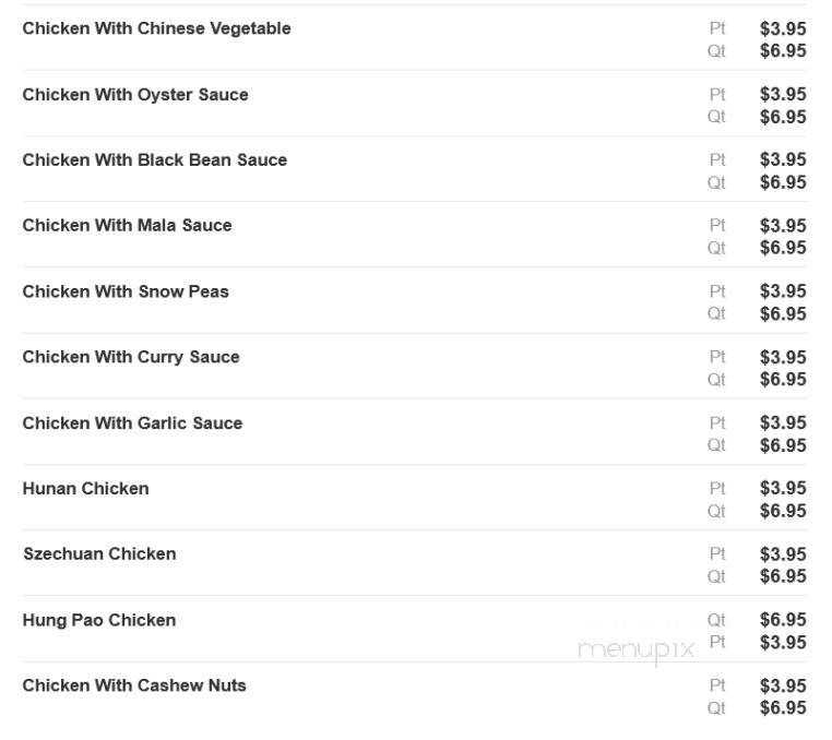 Peking Restaurant - Chillicothe, OH menu_pic
