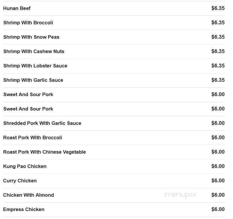 Peking Restaurant - Chillicothe, OH menu_pic