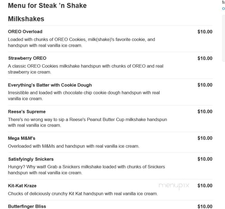 Steak 'n Shake - Lancaster, OH menu_pic