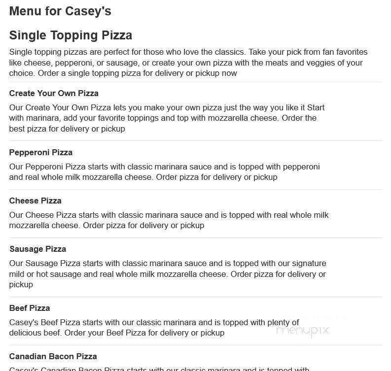 Caseys Carry Out Pizza - Larned, KS menu_pic