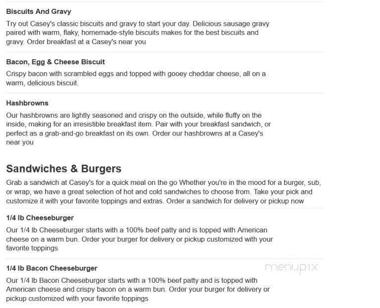 Caseys Carry Out Pizza - Larned, KS menu_pic