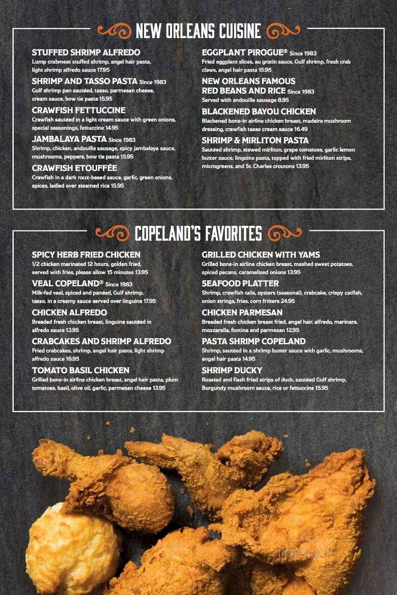 Copeland's - Houma, LA menu_pic