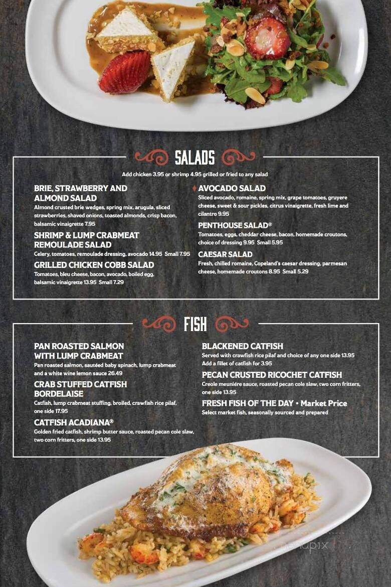 Copeland's - Houma, LA menu_pic