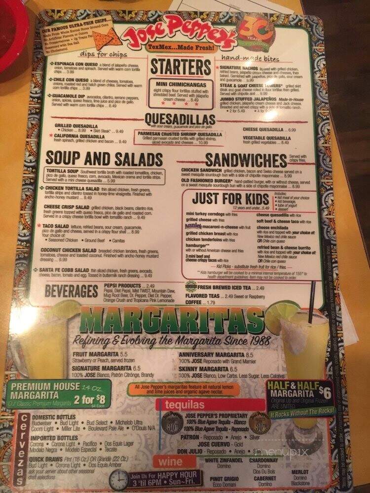 Jose Pepper's - Mission, KS menu_pic