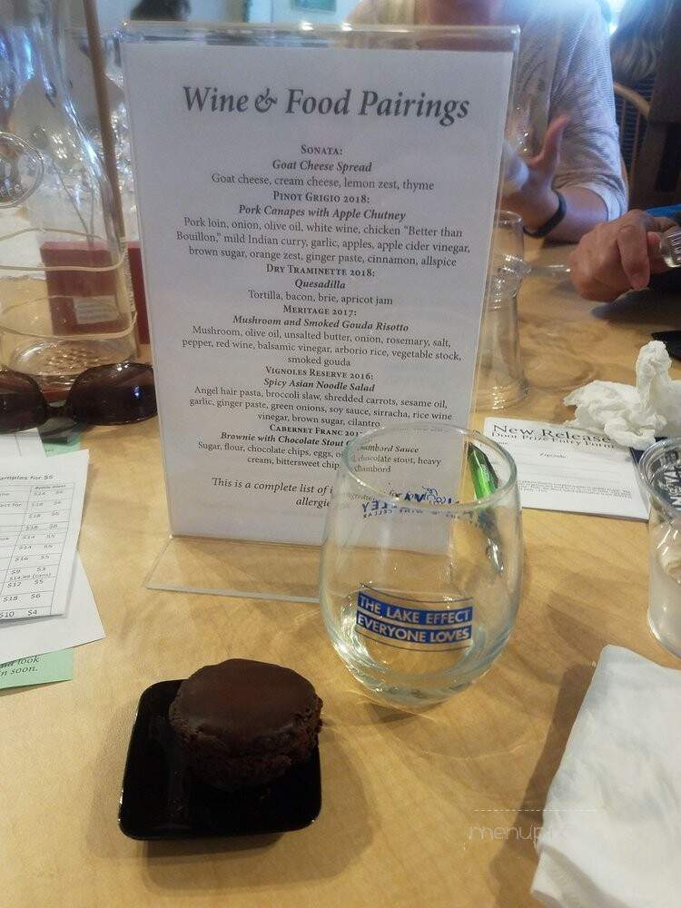 Fenn Valley Vineyards - Fennville, MI menu_pic
