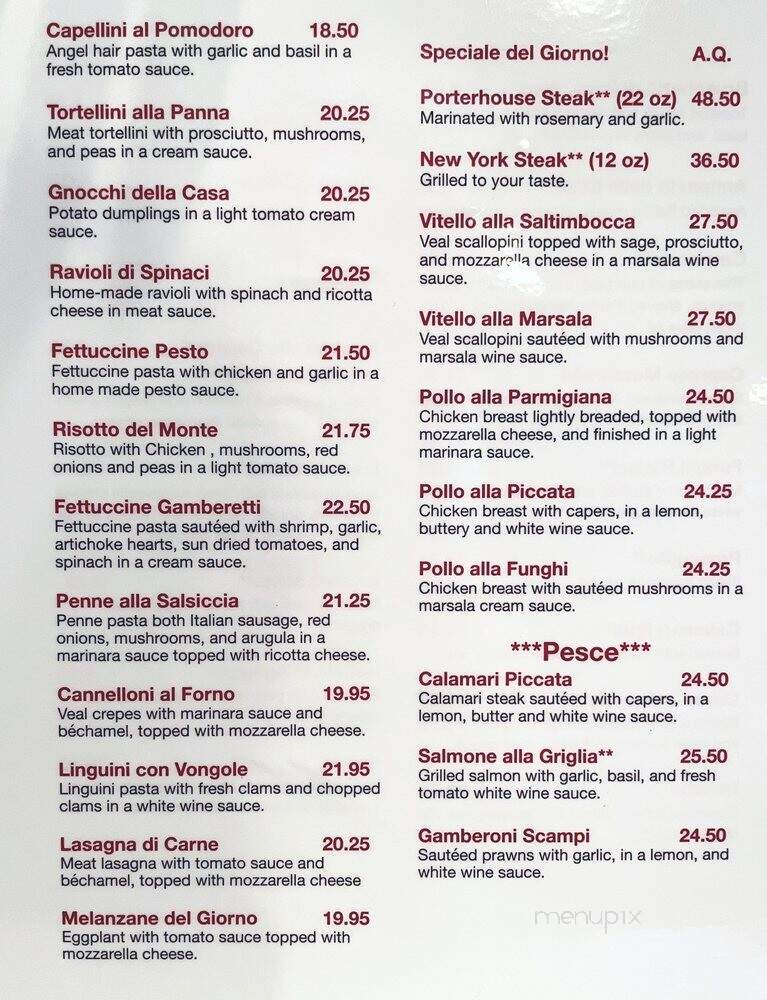 Acqua E Farina - Hayward, CA menu_pic