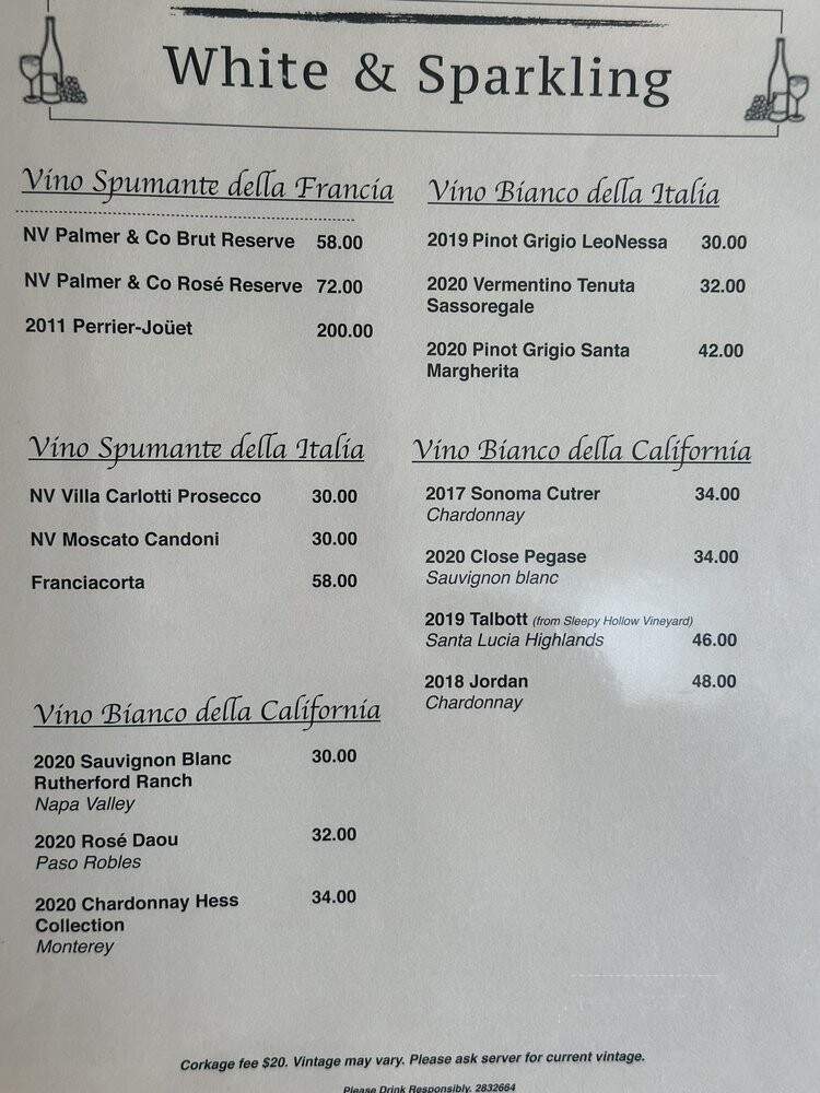 Acqua E Farina - Hayward, CA menu_pic