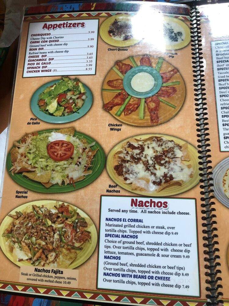 El Corral Restaurant - Creedmoor, NC menu_pic