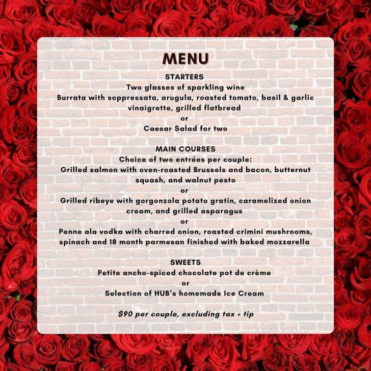 HUB Restaurant & Ice Creamery - Tucson, AZ menu_pic