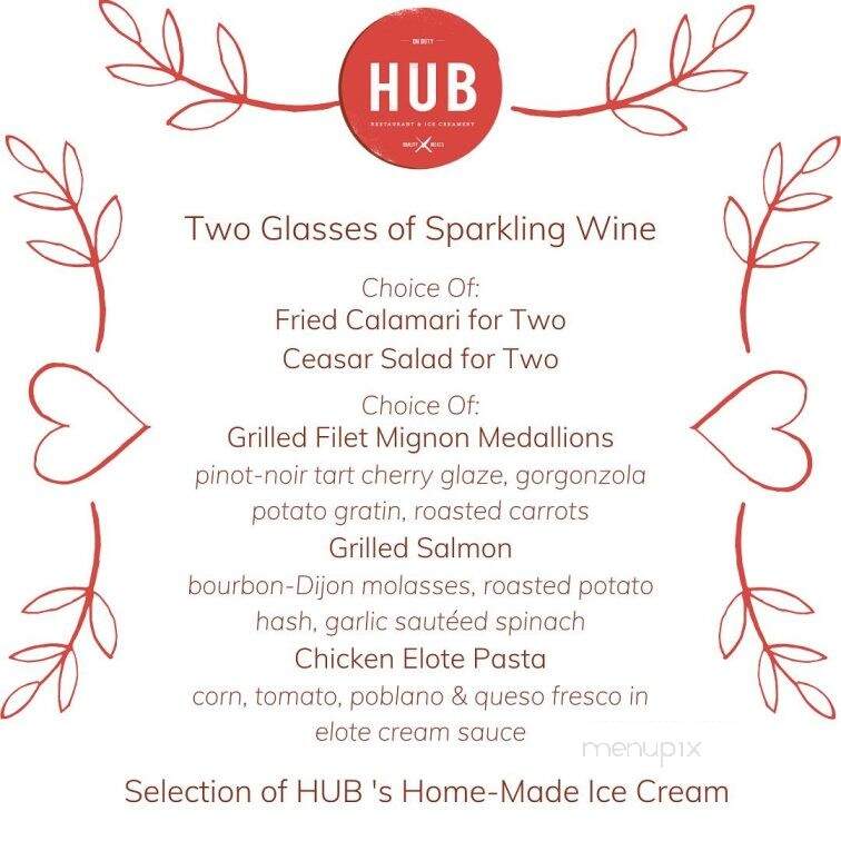 HUB Restaurant & Ice Creamery - Tucson, AZ menu_pic