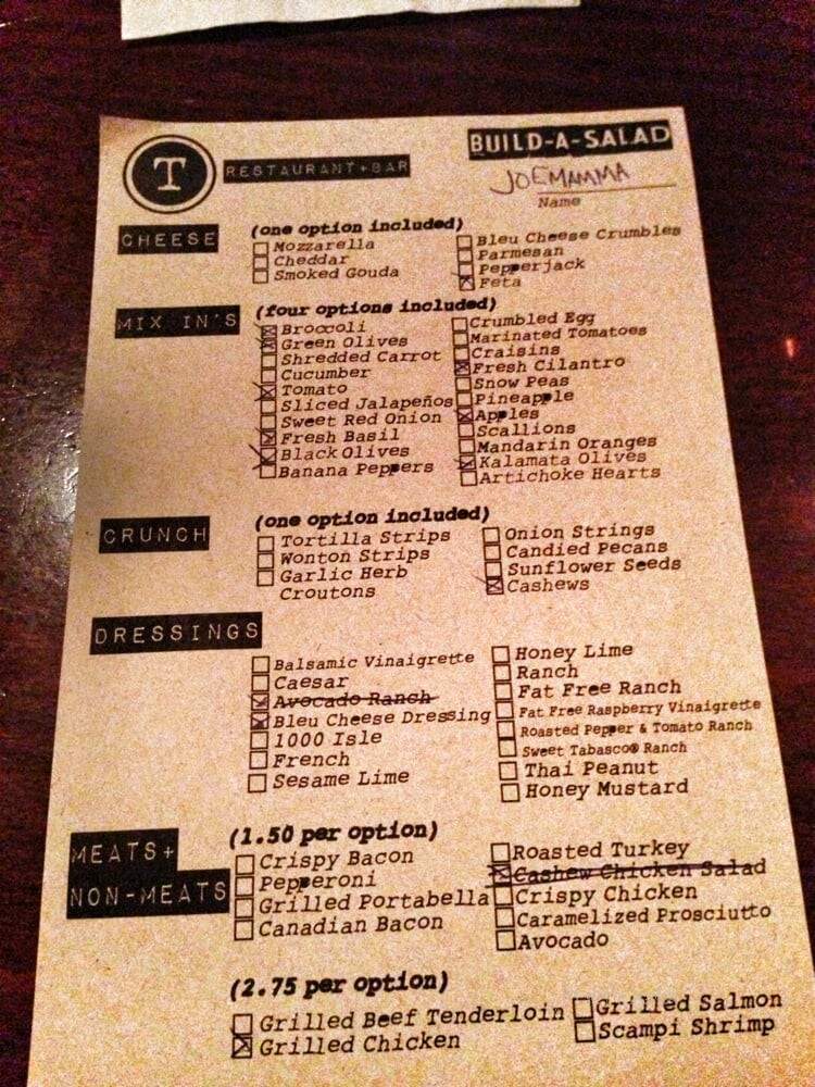 The Tavern Grill - Blaine, MN menu_pic
