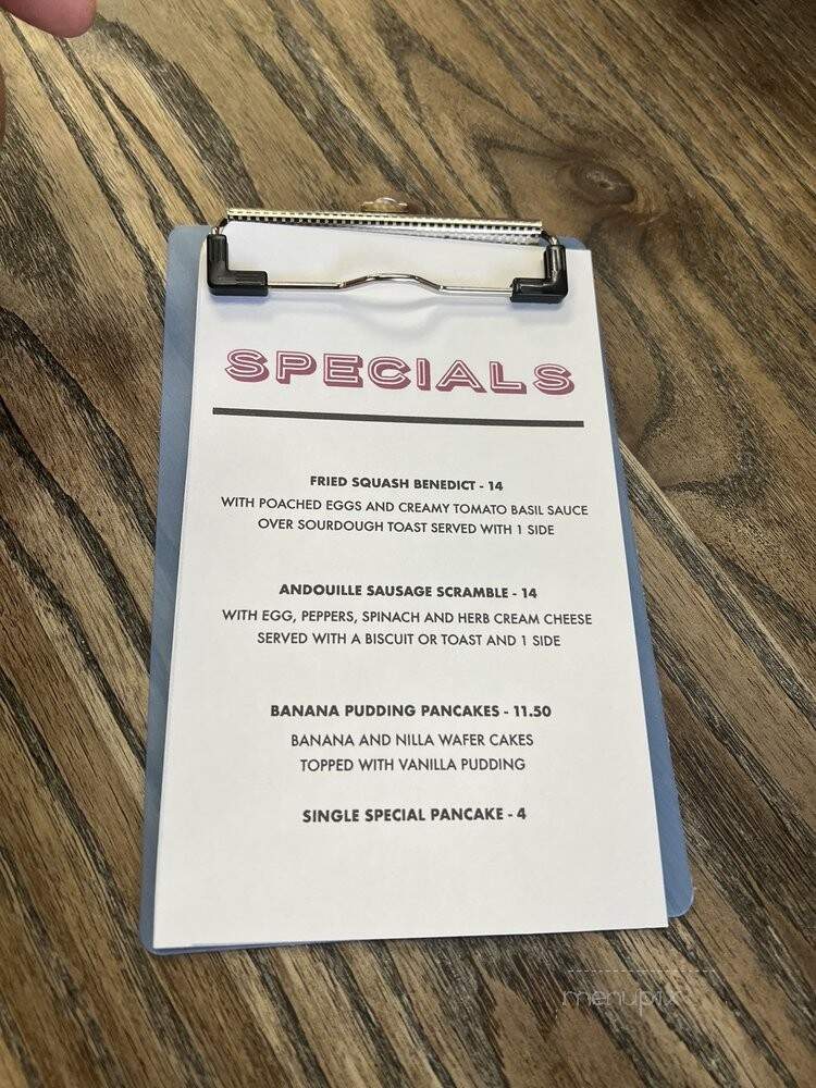 The Early Bird Diner - Charleston, SC menu_pic