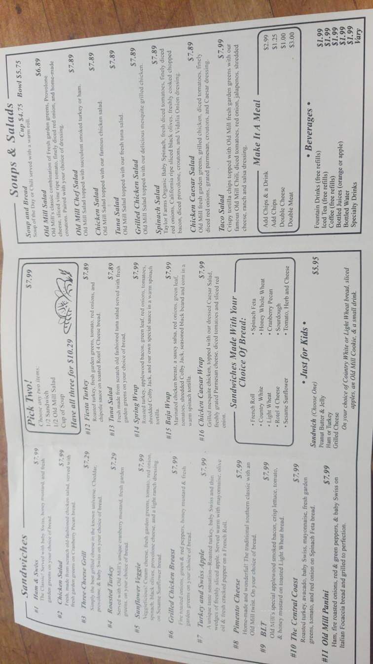 Old Mill Bread & Flour Co - Little Rock, AR menu_pic