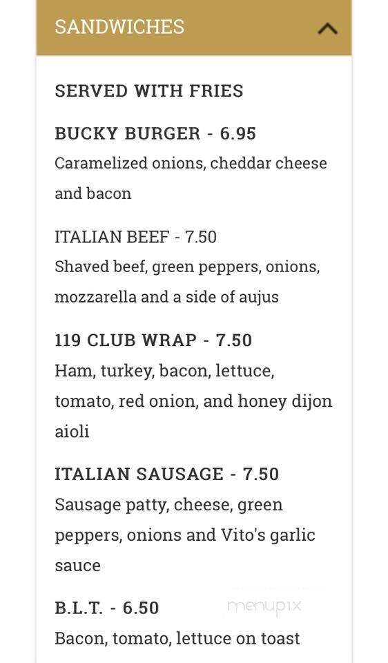 Avantis Italian Restaurant & Pub - Verona, WI menu_pic