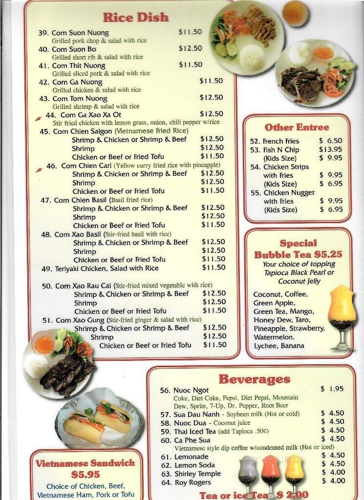 Pho New Saigon - Port Angeles, WA menu_pic