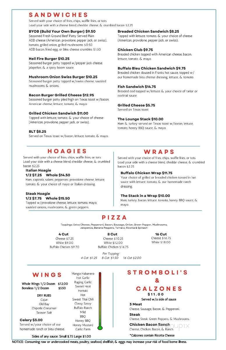 Deer Lakes Lounge - Cheswick, PA menu_pic