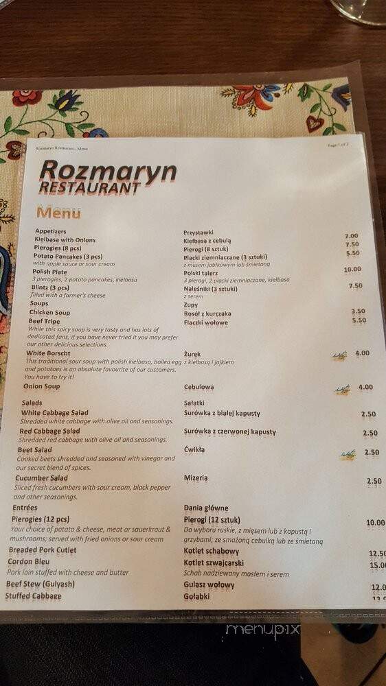 Rozmaryn Restaurant - Trenton, NJ