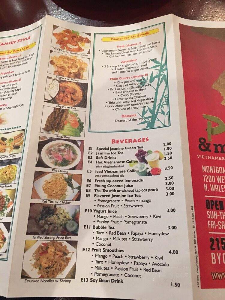 Pho and More - North Wales, PA menu_pic