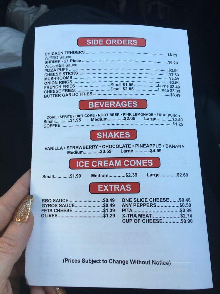 Panos Big Boy - Calumet City, IL menu_pic