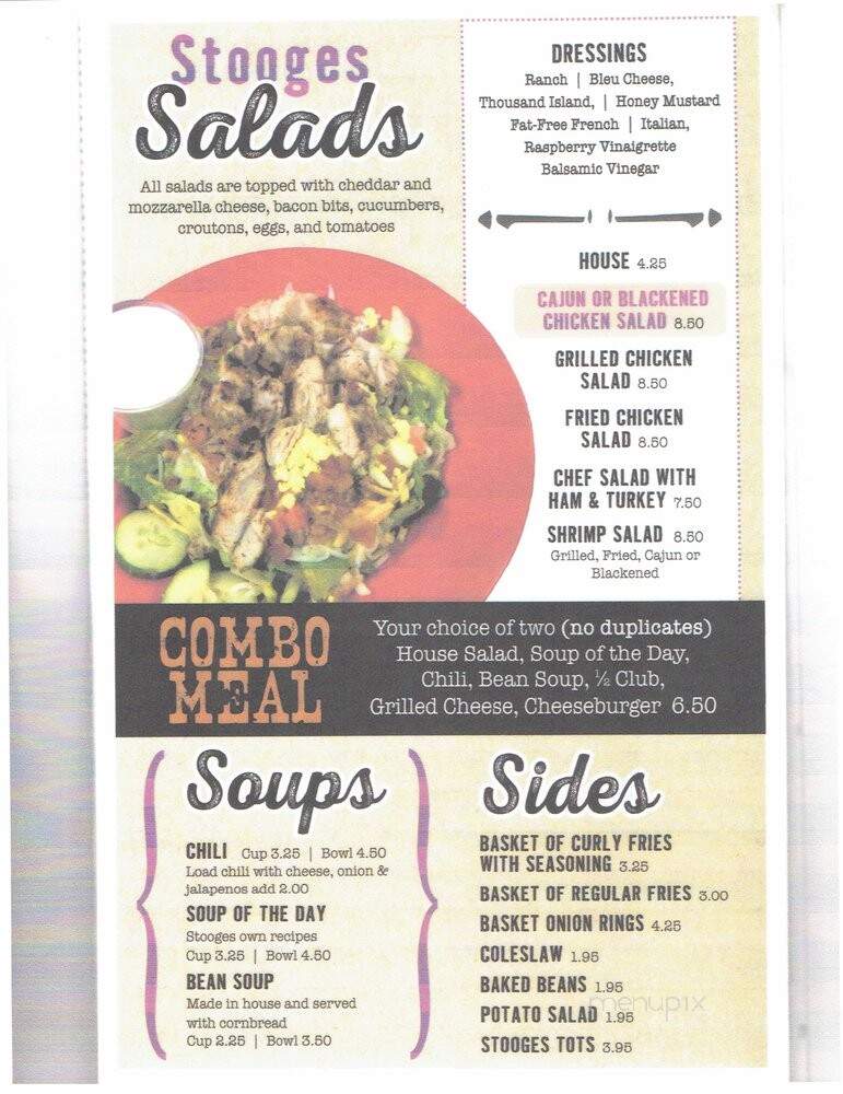 Stooges Bar & Grill - Louisville, KY menu_pic