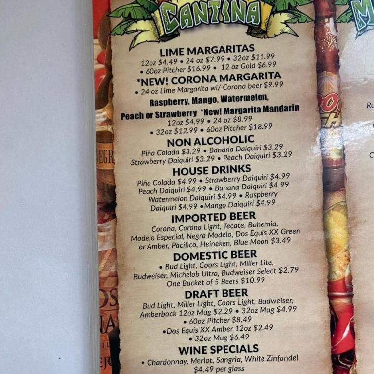 El Camino Real Mexican Restaurant - Winchester, KY menu_pic
