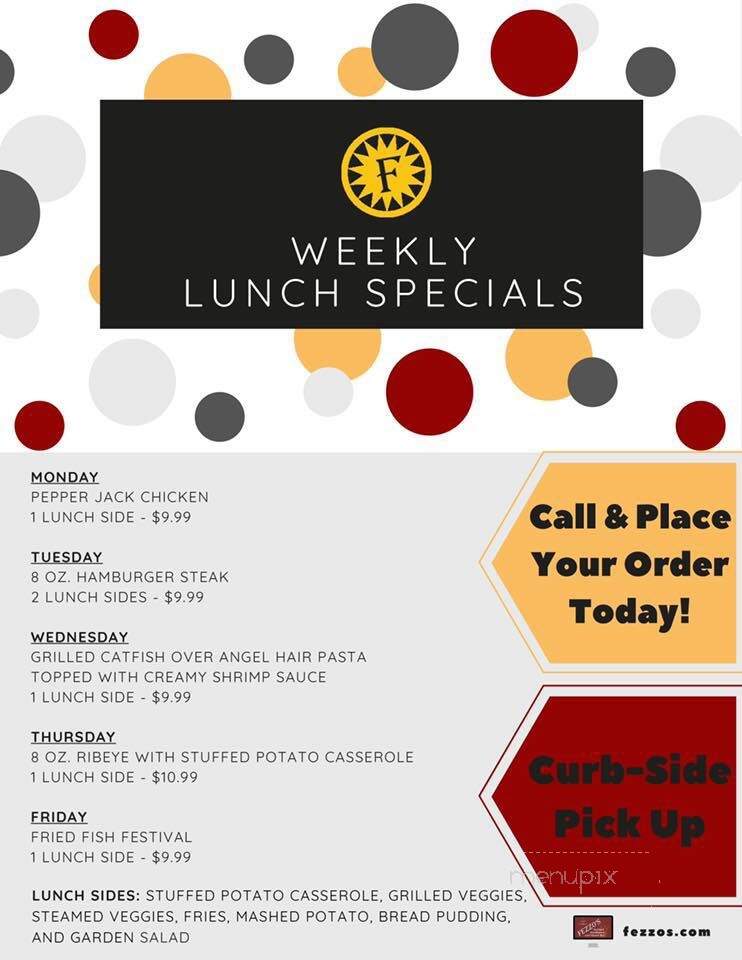 Fezzo's Seafood & Steakhouse - Scott, LA menu_pic