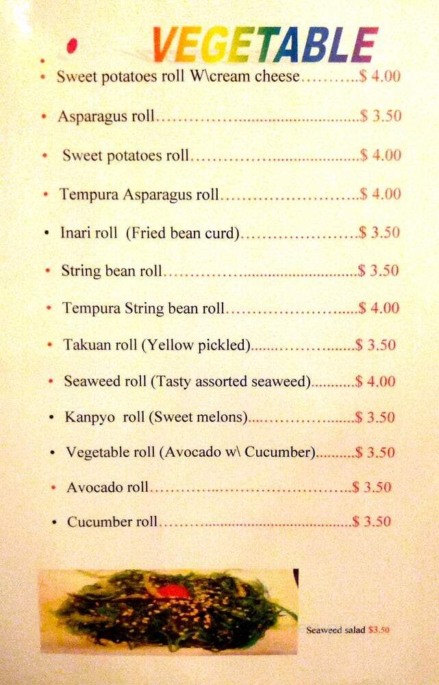Yoyogi Sushi - Gaithersburg, MD menu_pic