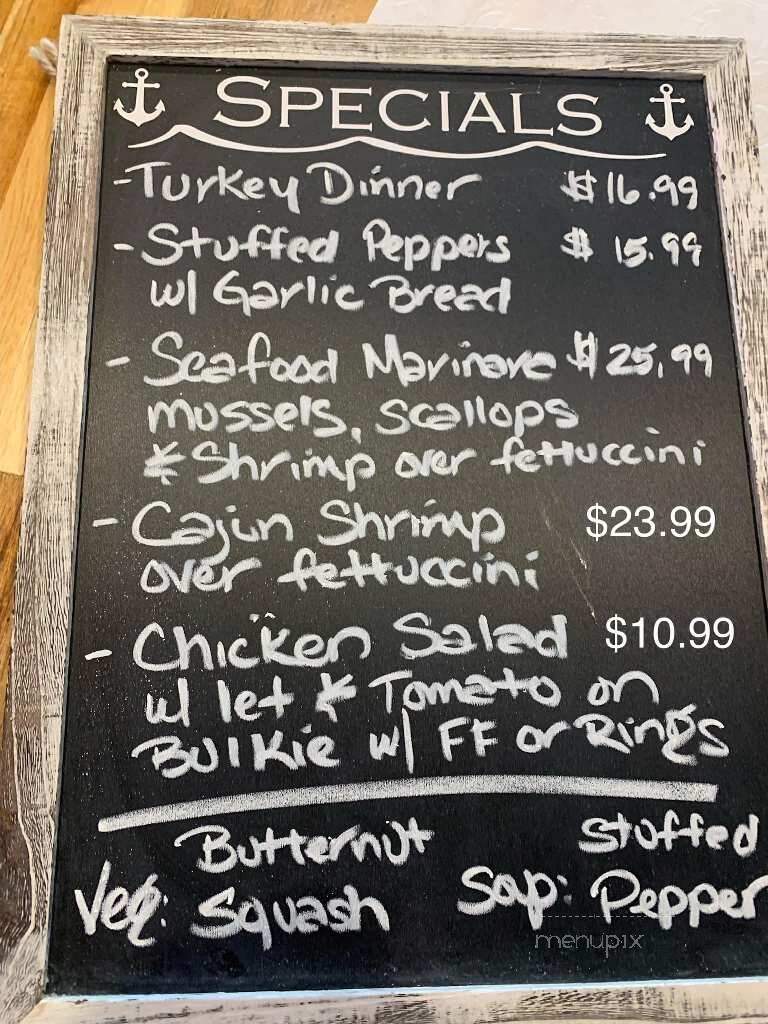 Schooners - Hull, MA menu_pic