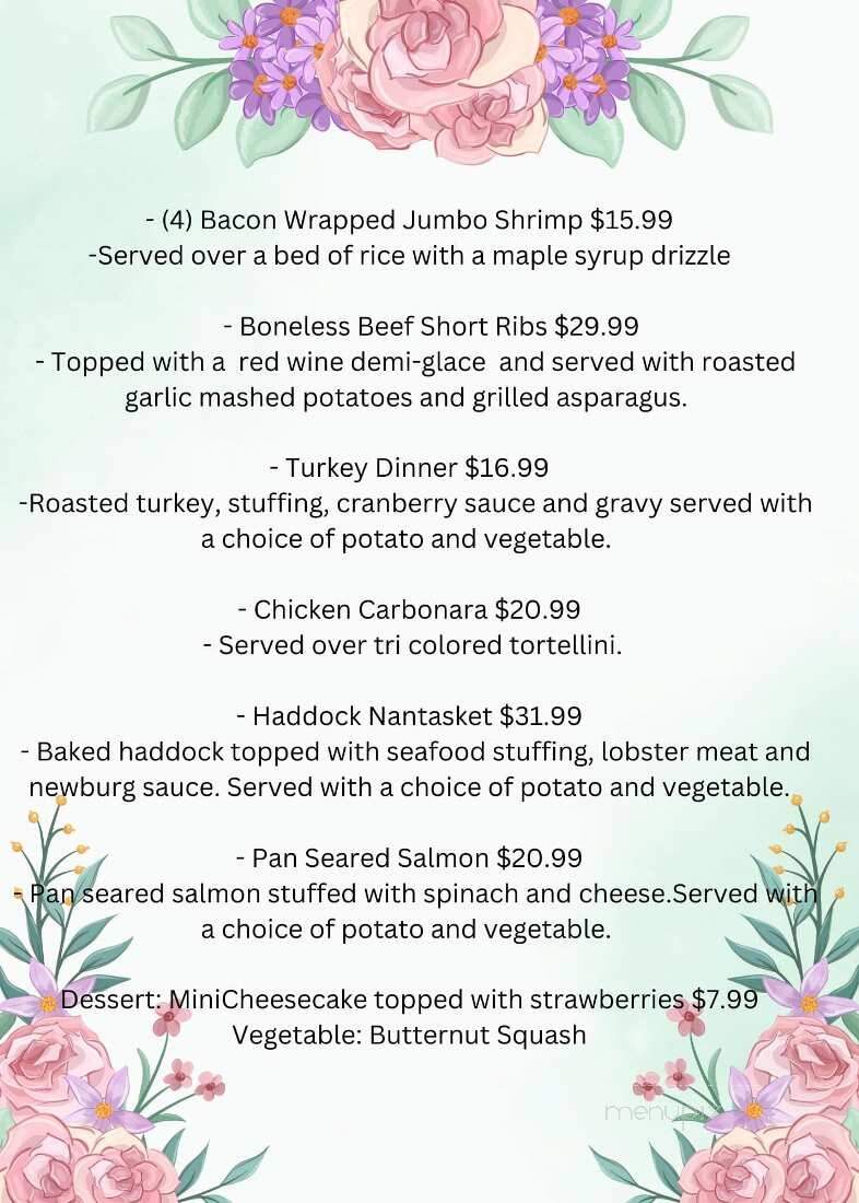 Schooners - Hull, MA menu_pic